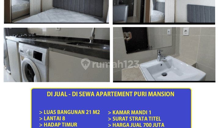 Apartemen Apartemen Puri Mansion 1 BR Furnished Bagus 2