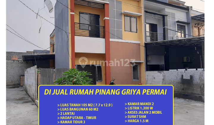 Rumah Bagus SHM di Komplek Pinang Griya Permai, Tangerang 1