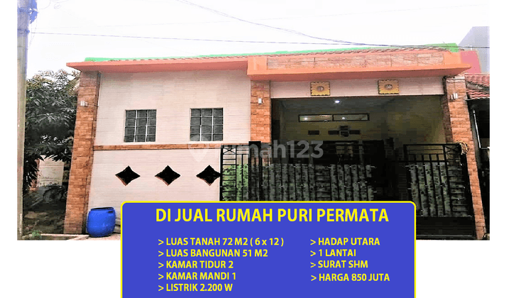 Rumah Bagus SHM di Puri Permata Cipondoh, Tangerang 1