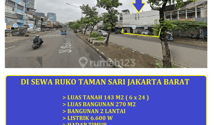 di Sewa Ruko 2 Lantai Tamansari Jakarta Barat 1