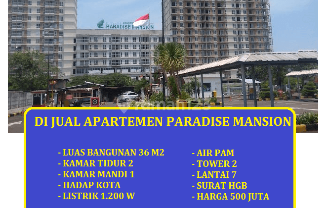 di Jual Apartement Paradise Mansion 2 BR Kalideres Jakarta Barat 1