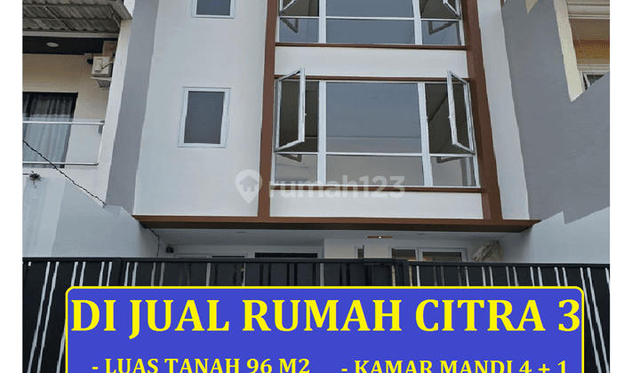 Di Jual Rumah 3 Lantai Bagus Citra Garden 3 Jakarta Barat 1