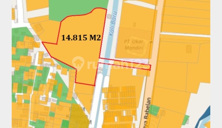 Jual Tanah 1,4 Hertar di Jln Raya Babelan Bekasi