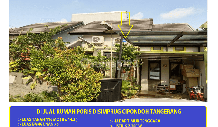 di Jual Rumah Luas 100 Meter Simprug Di Poris, Cipondoh Tangerang 1