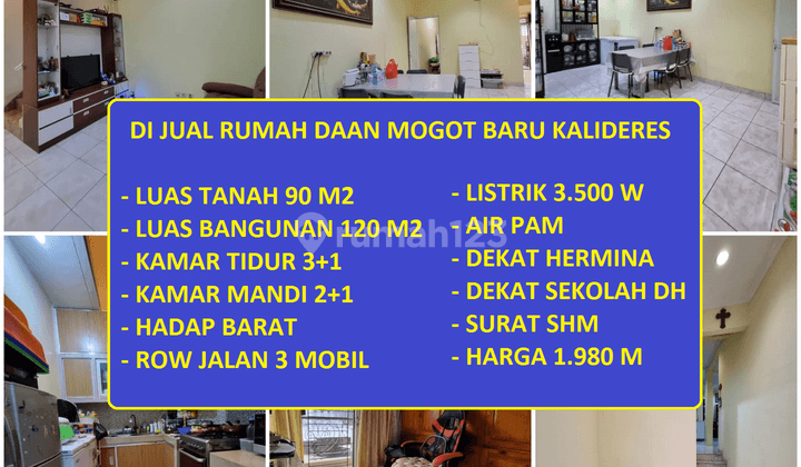 di Jual Rumah 2 Lantai Bagus SHM Perumahan Daan Mogot Baru Kalideres Jakarta Barat 1