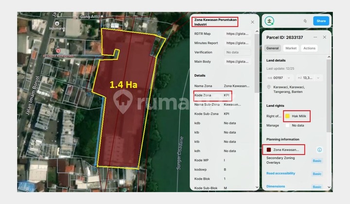 Ex Wood Factory for Sale in Karawaci, Tangerang