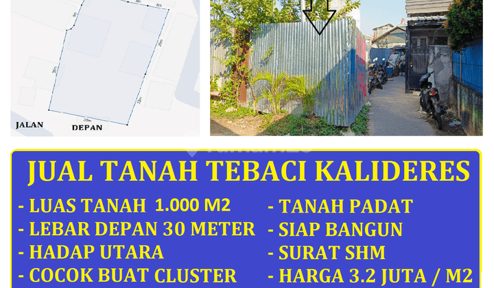 di Jual Tanah Murah Dekat Citra 2 Luas 1000 Meter Kalideres Jakarta Barat 1