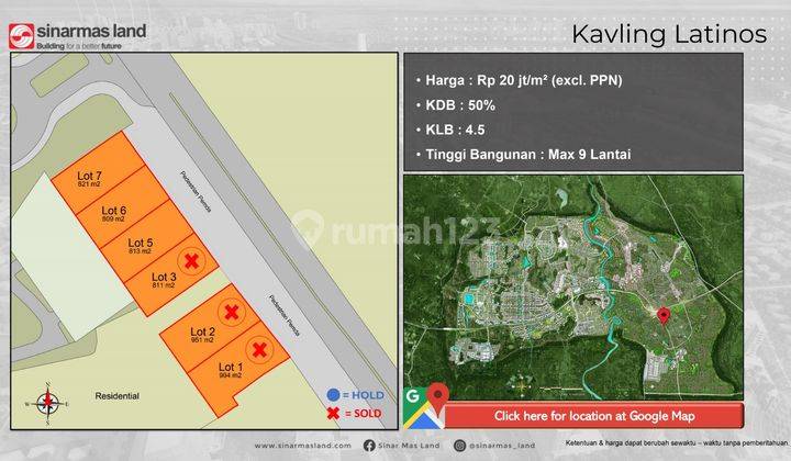 Kavling Komersil Siap Bangun Lokasi Strategis Rawa Buntu Raya Bsd 2