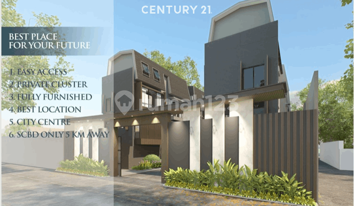 Strategic 4-Story Hook House for Sale at Attractive Price in Kemang