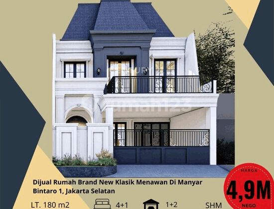 Rumah Brand New Klasik Menawan di Manyar Bintaro 1 Jaksel 1