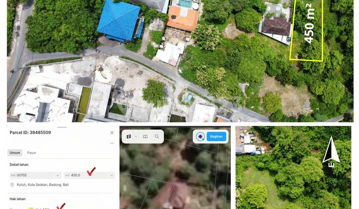 Tanah 450m² di Gn Payung Kutuh Ungasan Tanah 450m² di Gn Payung Kutuh Ungasan