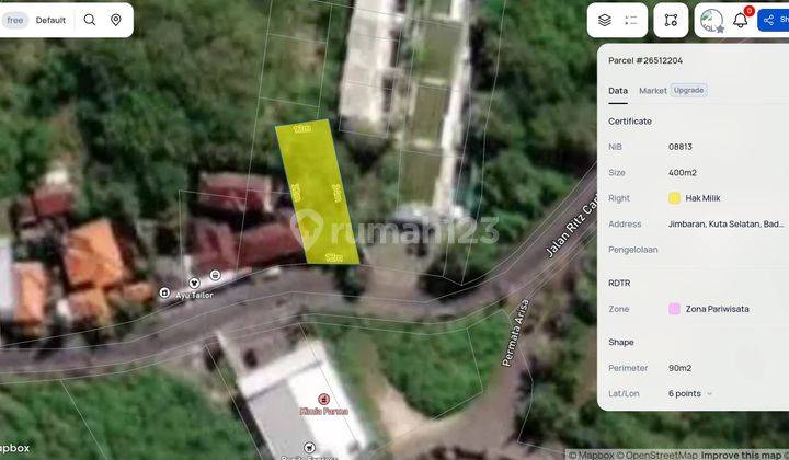 Tanah 400m² Main Road Karang Mas Jimbaran Bali 1