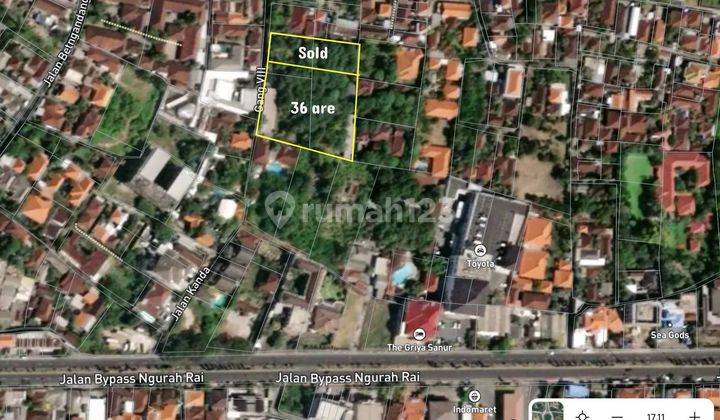 Land of 3600m² can be purchased for a minimum of 12 acres in Sanur Bali 2