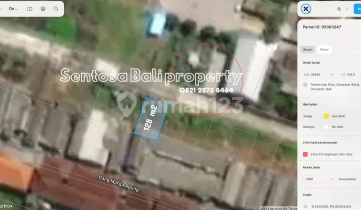 Tanah Strategis di Imam bonjol Denpasar , One gate 