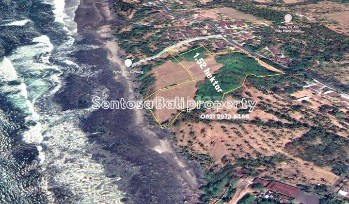 Tanah Langsung Pantai 1.52 Hektar di Soka Selemadeg Tabanan