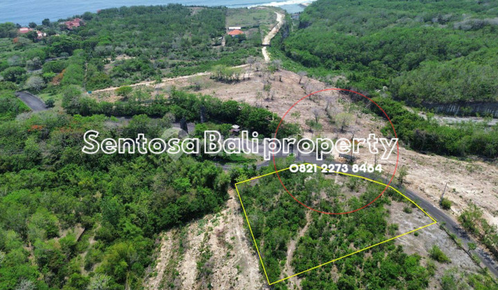 Land with ocean view in Ungasan, 2500m2 - near Green Bowl Beach