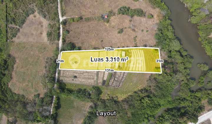 Tanah Murah di Pantai Nyanyi 3310m2 dekat Nuanu Tanah Murah di Pantai Nyanyi 3310m2 dekat Nuanu