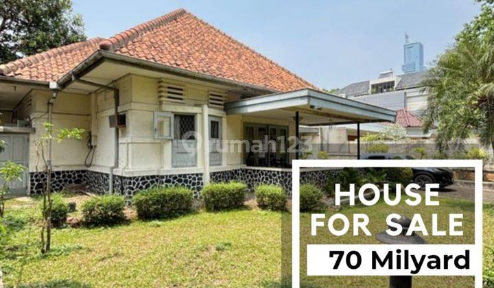 Menteng For Sale Rumah Bangunan 1 Lantai, Tanah Luas, Area Elit Menteng Jl. Situbondo 1