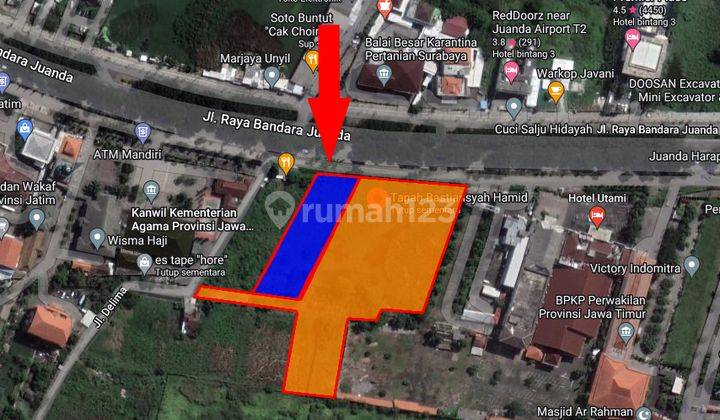 Dijual Tanah Jl. Raya Bandara Juanda Lokasi Strategis 1