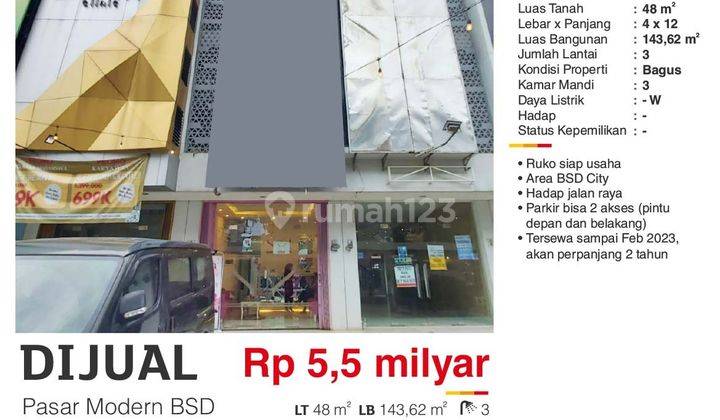 Ruko pasar modern bsd kondisi tersewa , pasar paling ramai dan lengkap di serpong, mei 1