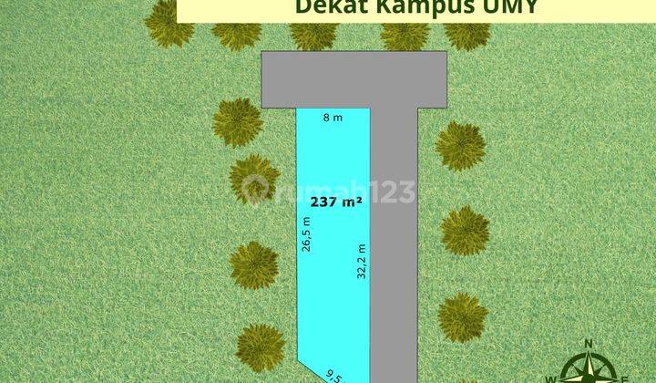 5 Menit Ringroad Barat Jogja, Tanah Dekat Kampus UMY 1