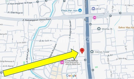 Land on Jl. Letjen S Parman, Area 2180m², Existing Building, Price Still Negotiable