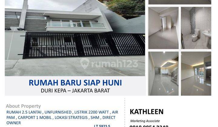 RUMAH MURAH 2 LANTAI 4 KAMAR SIAP HUNI DI DURI KEPA 1