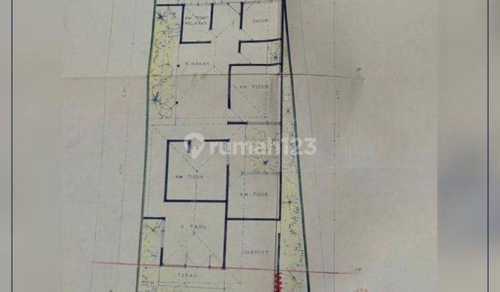 DIJUAL RUMAH HITUNG TANAH DI GROGOL LEBAR JALAN 2 MOBIL 2