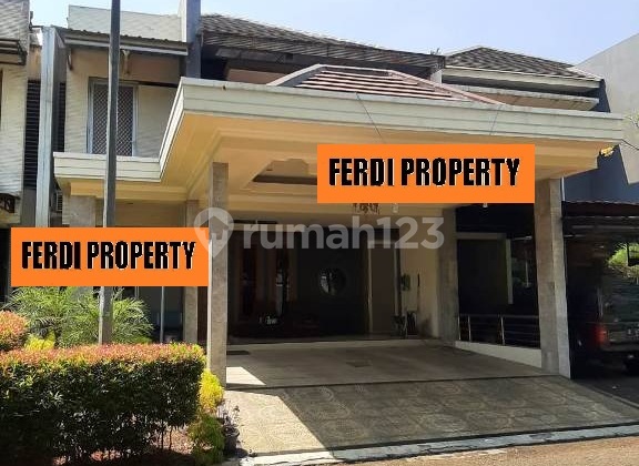 Rumah Luas 198 M2 SHM Depan Taman 4 Kamar Tidur Bebas Banjir