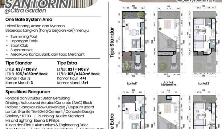 Rumah 2 Lantai 3 Kamar Tidur Di Citra Garden 2  2