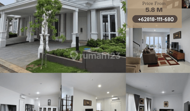 Dijual Cepat Rumah Cluster Mewah Pasadena Gading Serpong 1