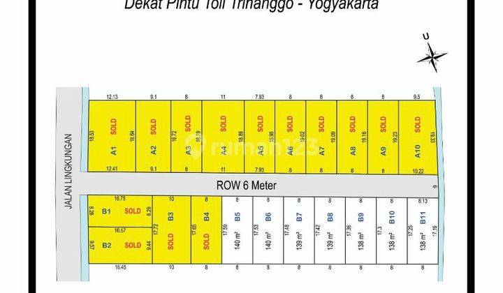 Tanah Jogja Dijual Cepat Kavling Dekat Ring Road Jombor, SHM P  2