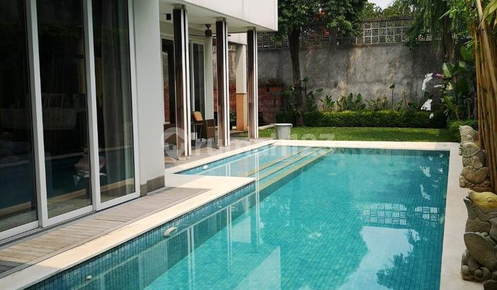 For Sale Kemang House - 2 Floors, Import Quality Materials, Includes Pool and Mini Golf