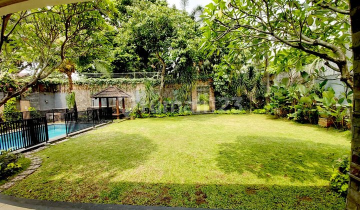 Rumah Rapi, Luas, Siap Huni dengan Backyard Luas dan Kolam Renang, Dekat Sekolah Belanda