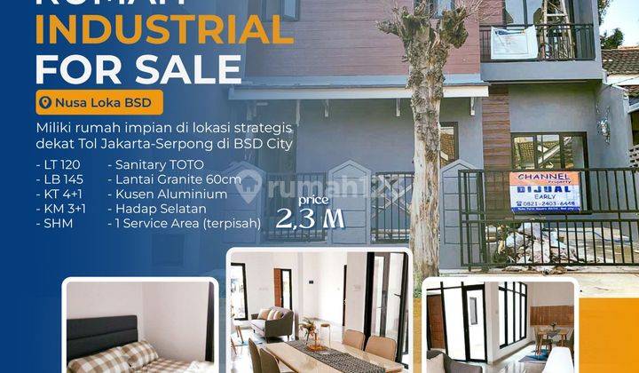 Dijual Cepat rumah Baru 2 lantai sia huni Nusaloka Bsd city, ea 1