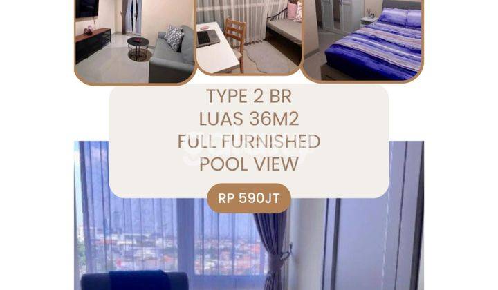 Apartemen Tamansari Papilio Surabaya selatan 2 Kamar Tidur 1