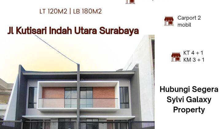 Rumah Baru Kutisari Indah Utara 2 Lantai Shm Hadap Utara 1