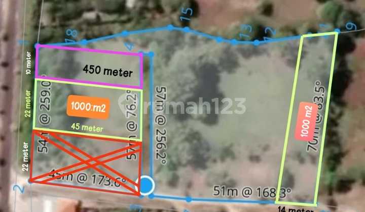 Leasehold Land in Nusa Dua Pandawa 60 Are at IDR 16 Million/Are/Year