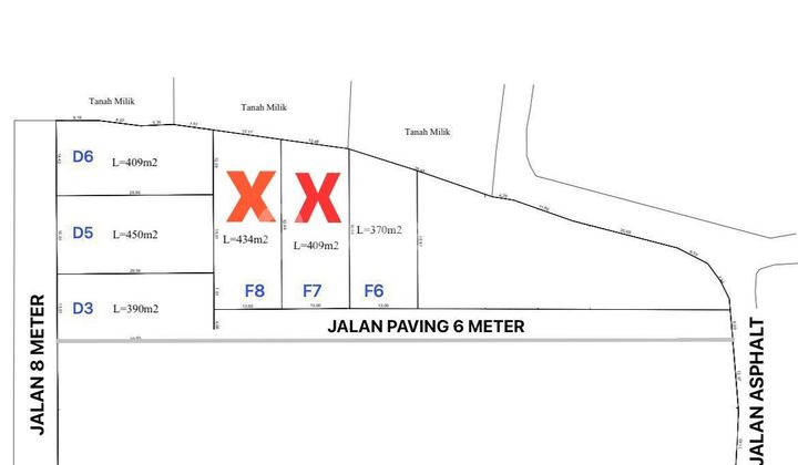 Tanah murah dekat pantai bingin pecatu 370m2 idr 13 jt/m2