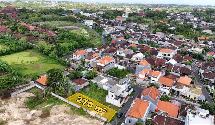 jual tanah murah Ungasan 270 m2 idr 6 JT/m2