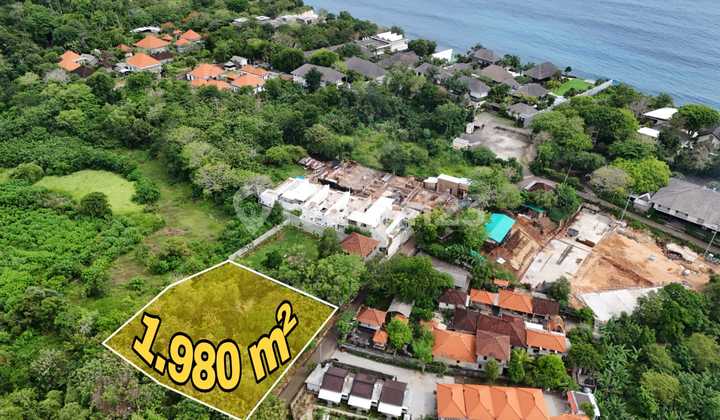 Tanah Dekat Pantai Nunggalan Pecatu 1980M2 Idr8, 5Jtm2