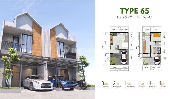 Townhouse Syariah, Dekat Banget Tol Jatiasih, Bisa KPR Tanpa DP 2