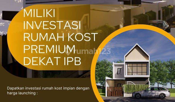 Jual Rumah Kost Premium 7 Kamar cuma 4 menit dari IPB  1