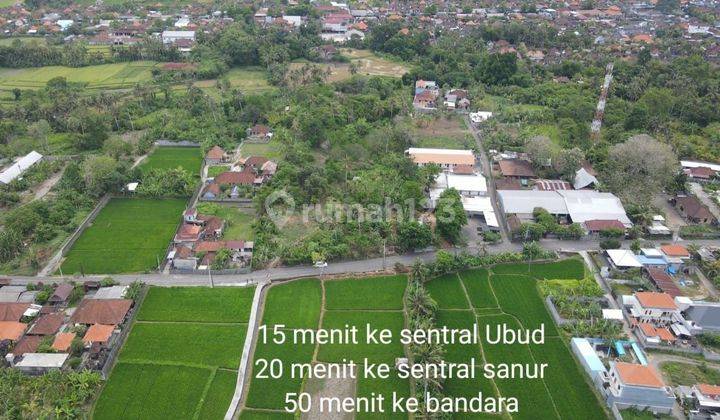 Tanah view hamparan sawah akses jalan 7 meter aspal 1