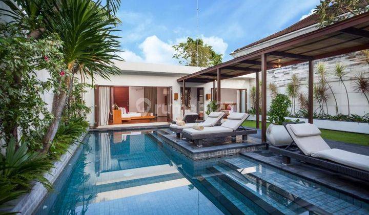 Luxury Villa Di Batu belig seminyak bangunan 1 lantai 2 kamar tidur 1