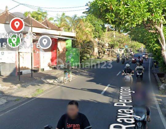 Tanah bonus bangunan toko di jalan utama pamogan, akses jln 8 meter 3