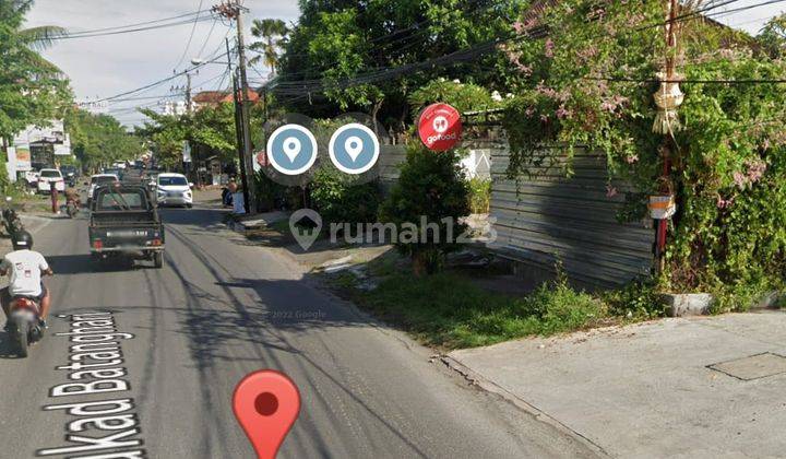 Tanah kecil di jalan raya utama tukad Batanghari Renon akses jln 12 meter 6