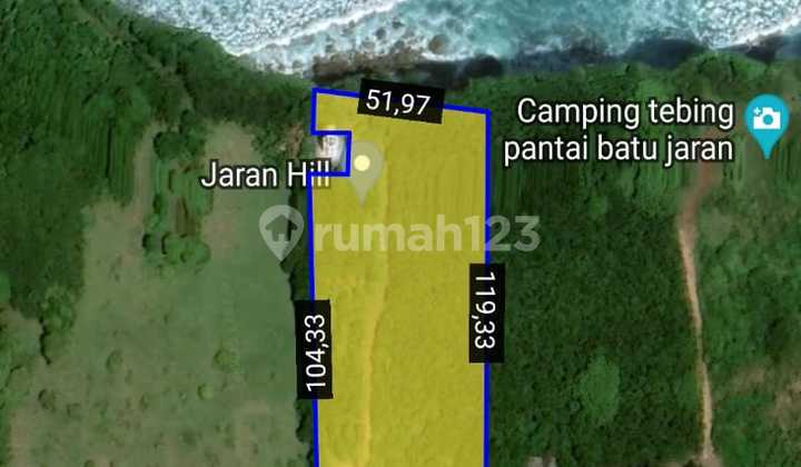 Tnh Los tebing pantai Uluwatu Full View laut & Sunset akses jln 6 meter 10