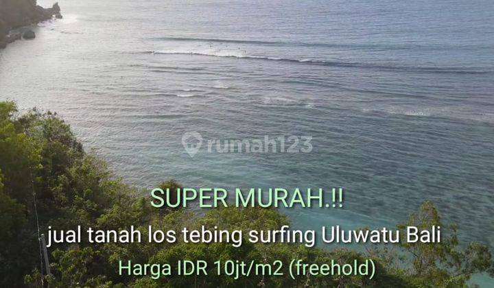 Tanah super murah los tebing pantai uluwatu full view laut & sunset 7
