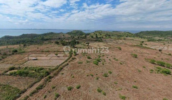 Tanah View laut di jalan pantai teluk Awang Lombok tengah, akses jalan 6 meter 2